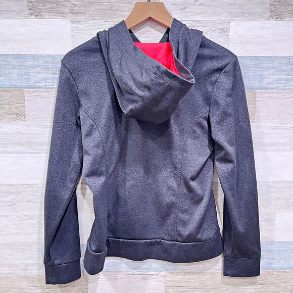 The North Face Fave Pullover Logo Hoodie Sweatshirt Gray Pocket Womens Small - Picture 4 of 7